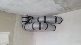 Instalacja rekuperacji z polistyrenu