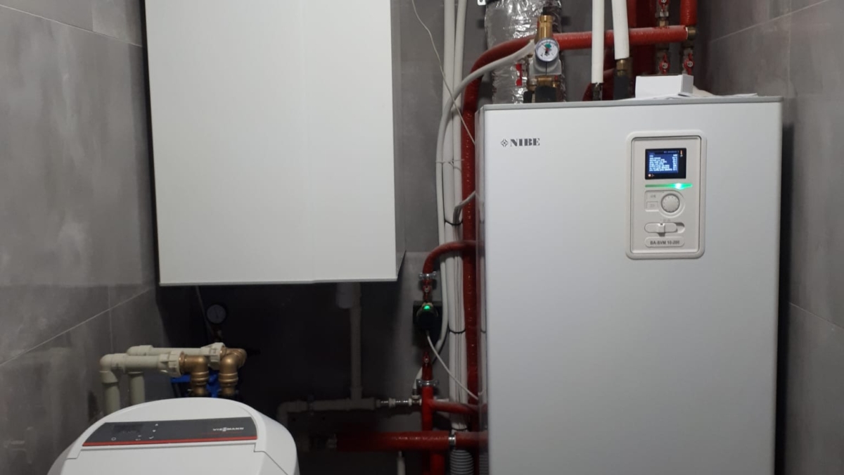 Kompletna kotłownia z pompą ciepła Nibe i rekuperacją Nibe